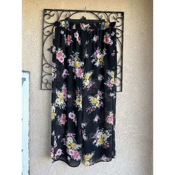 Torrid floral chiffon pants - size 1X - multicolored - Picture 6 of 11